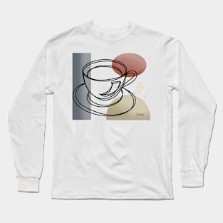 Love my coffee line art Long Sleeve T-Shirt